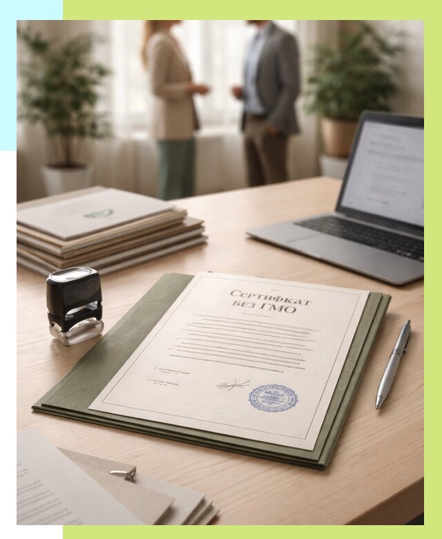 Сертификат без ГМО в Рубцовске от 7585 р. оформить срочно Алешин-Рбц